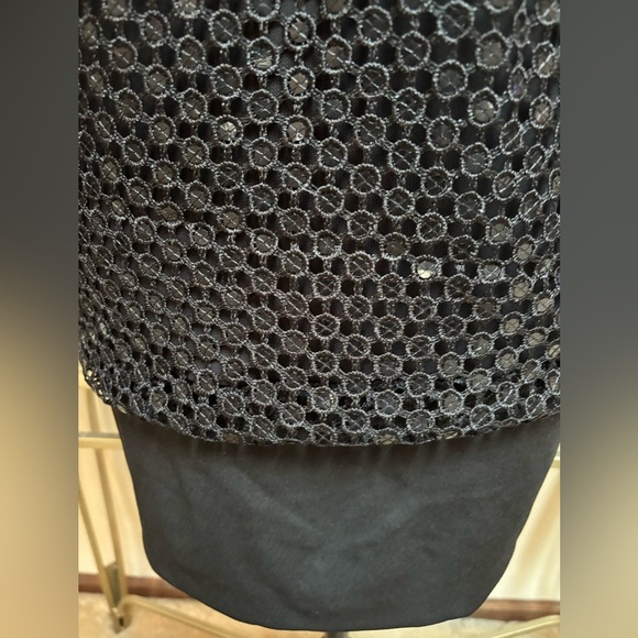 E•PSE BLACK LACE SHEER OVERLAY RHINESTONE PARTY SPARKLE MINI DRESS🔥SIZE M NWT - Picture 6 of 12